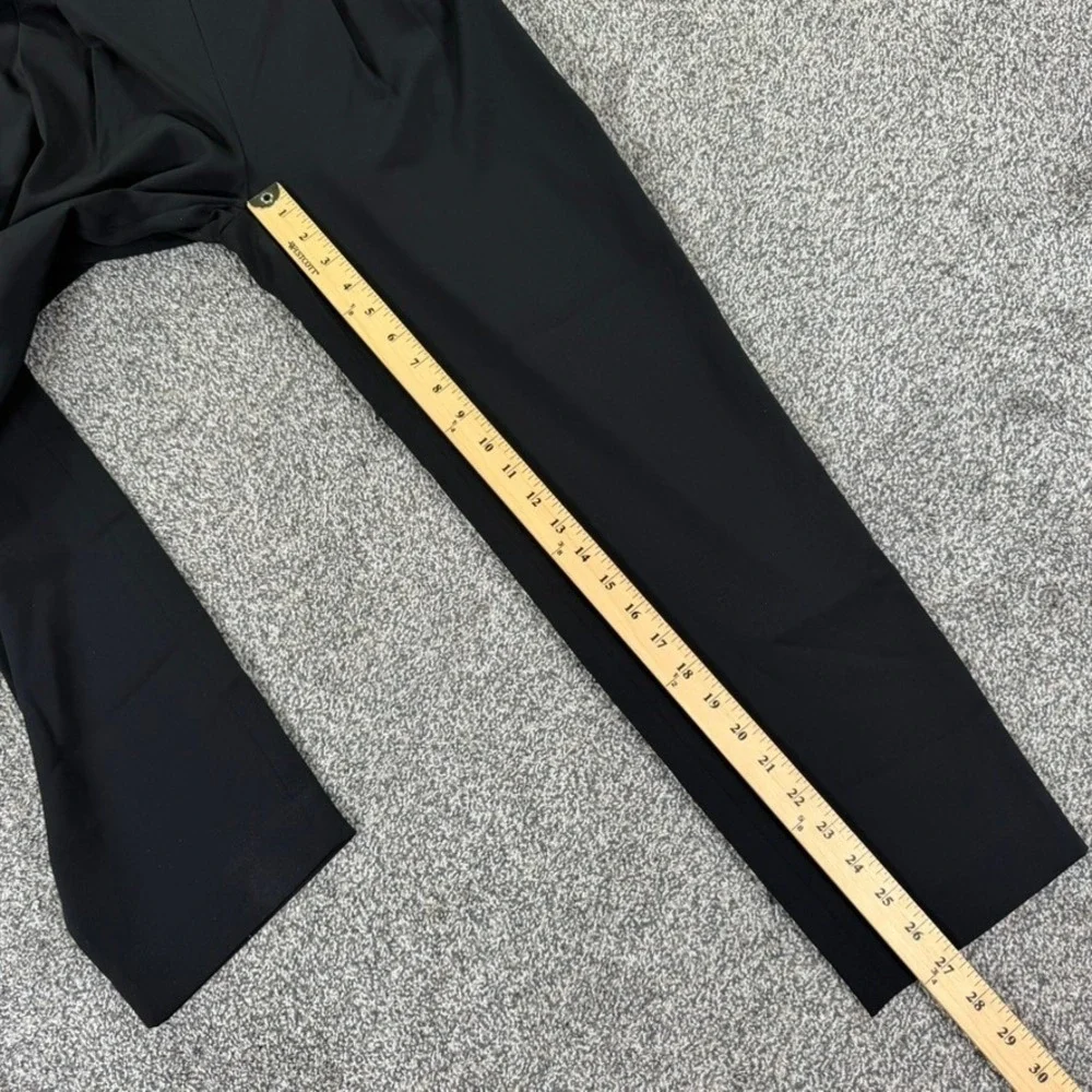 Ministry of Supply Kinetic Tapered Pants Womens 6 Black Pleated Stretch Trousers - Picture 7 of 9